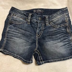 Women's Silver Jeans shorts.